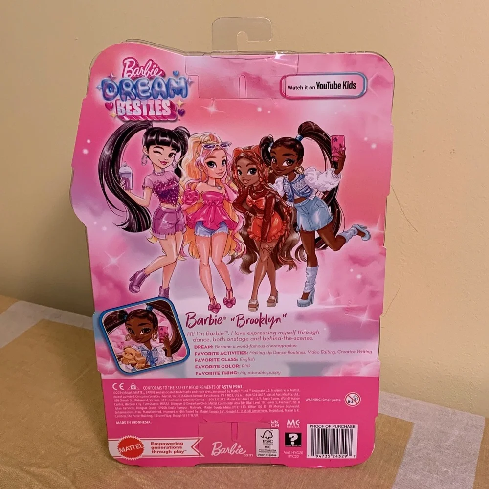Barbie Dream Besties Brooklyn Doll Music Keyboard Ring Light